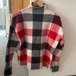 Tahari Mock Neck Jacquard Sweater